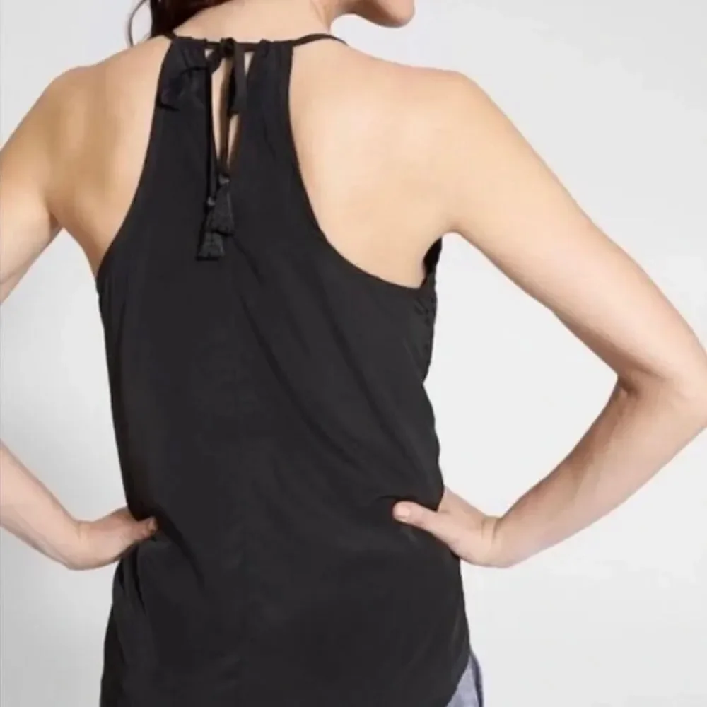Athleta Black Dunes Eyelet Tank Top